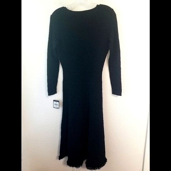 Rachel Roy Collection NWT Black LS Midi Dress XS - Picture 3 of 9